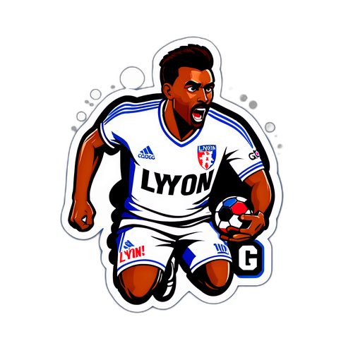 Наклейка с футболистом Лион FC