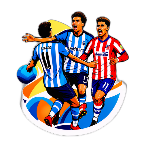 Actionfyldt klistermærke af Porto mod Atlético Madrid