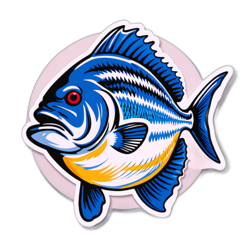 宇和島の名物、海鯛のステッカー