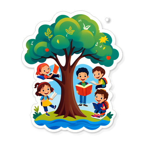 מדבקה חינוכית מהנה לבית ספר נופים תל אביב