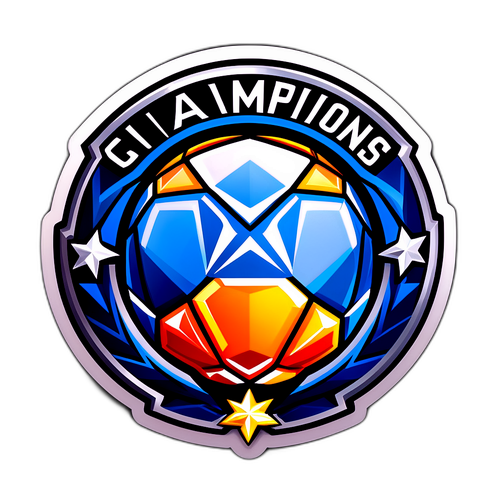 Stylizowana wersja logo Ligi Mistrzów w nowoczesnym designie