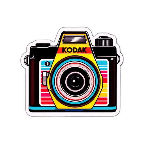 Nostalgikong Sticker ng Kodak Keychain Camera