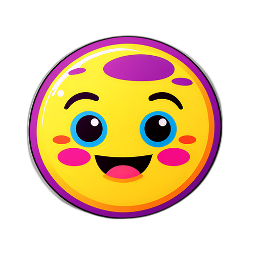 खुश चेहरे वाला स्टीकर