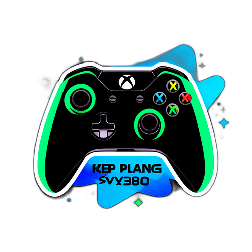 Nowoczesna naklejka z logo Xbox „Keep Playing!”