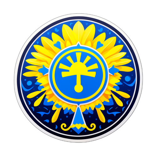 Створіть наліпку з карткою тривоги України, що поєднує елементи надії і безпеки