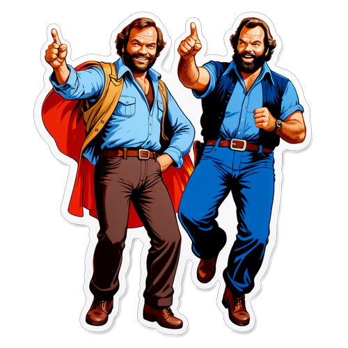 Avventura Retro: Terence Hill e Bud Spencer in un Iconico Incontro!