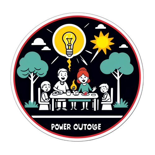 幽默停電貼紙