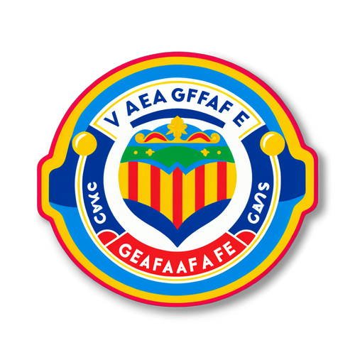 Vibrant Getafe Sticker: Ujumbe wa 'Vamos Getafe' kwa Michoro ya Kisasa!