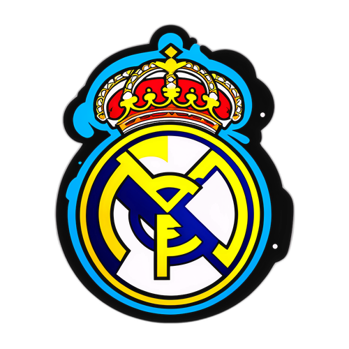 Moderne Graffiti Real Madrid Logo Klistremerke