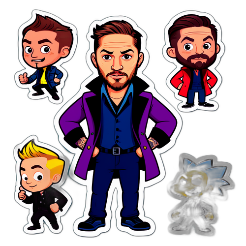 Tom Hardy jako popularne postacie w stylu kreskówkowym