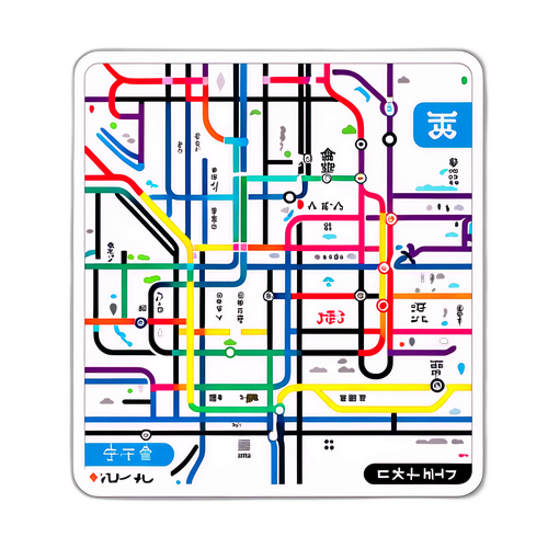 有楽町線路線図のカラフルデザイン