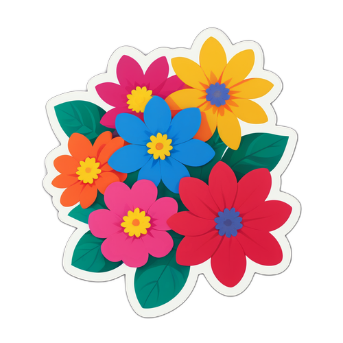 美しい花々のデザイン