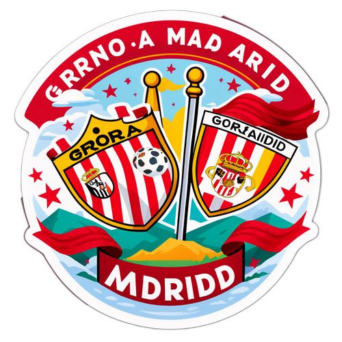 吉羅納對馬德里比賽的貼紙