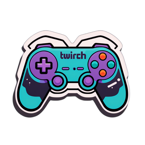 Retro Spelkontroller med Twitch-icon