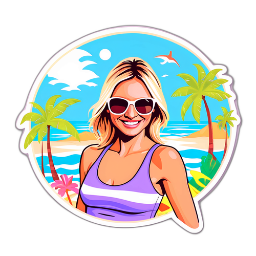 Plážová zábava s pastelovými barvami