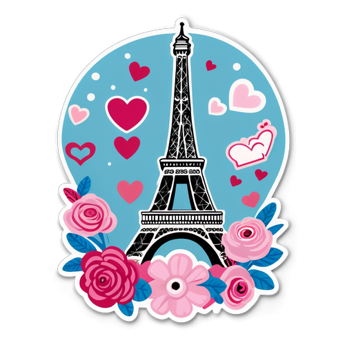 Falling in Love in Paris: Et Romantisk Klistremerke som Unner Verdenens Mest Fantastiske Landemerker!