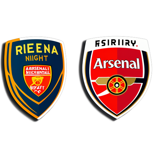 Arsenal vs Manchester United Rivalry Night Sticker