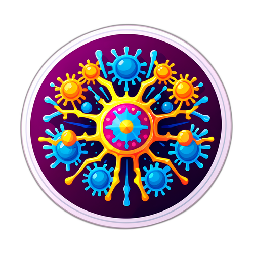 Sticker met het xfg variant corona logo