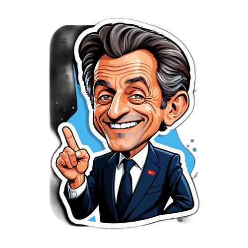 Sticker de Louis Sarkozy en caricature