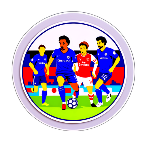 아스날과 첼시 경기 장면 스티커