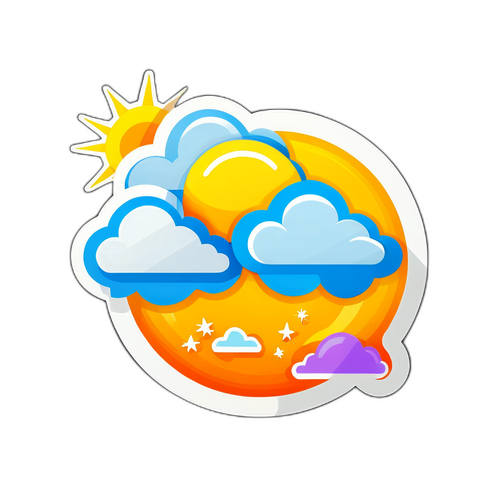 Wetteraufkleber für den nächsten Tag