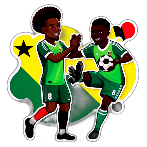Stiker Pemain Sepak Bola Uganda dan Nigeria Bertukar Jersey