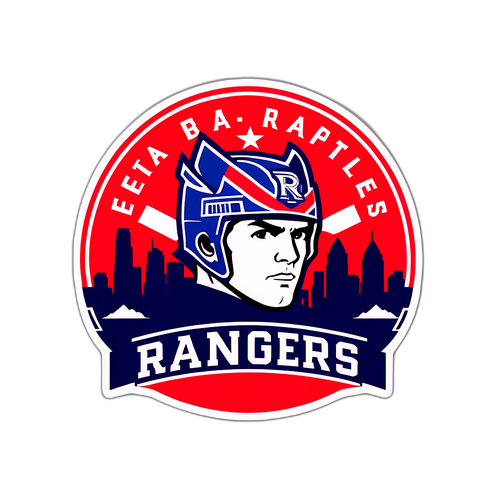 Rangers and Capitals Skyline Sticker