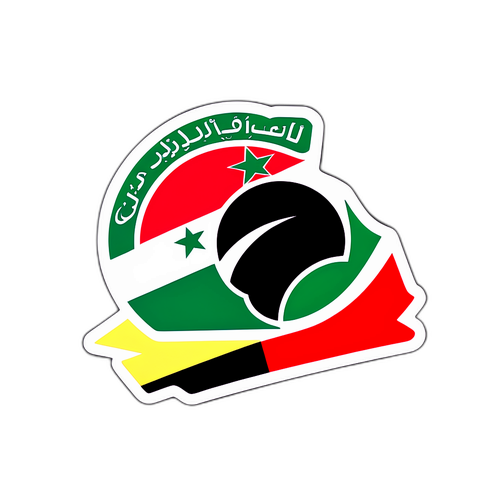 สติ๊กเกอร์แสดงจิตวิญญาณการแข่งขันระหว่างทีมชาติอิรักและคู่แข่ง