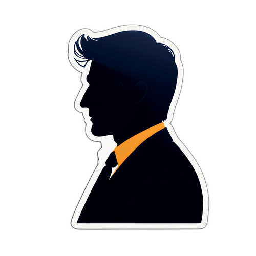Modern Silhouette of David Muir with News Backdrop