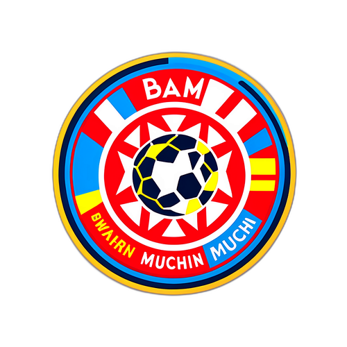 Vibrant abstrakt design av Bayern Münchens logotyp