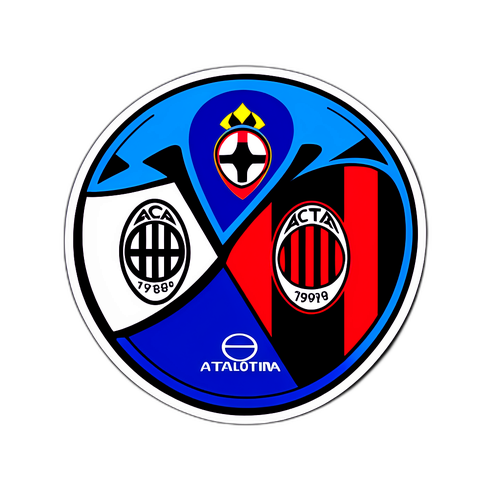 Thiết kế tem cho trận đấu giữa Atalanta và AC Milan