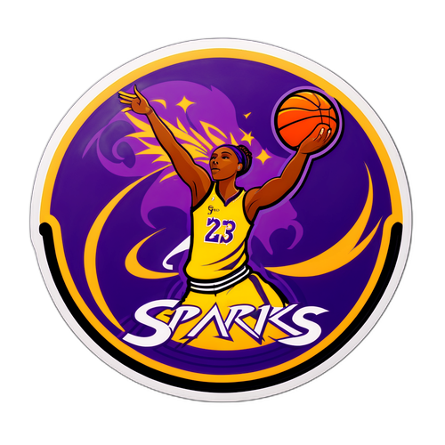 Vibrante sticker met Los Angeles Sparks logo
