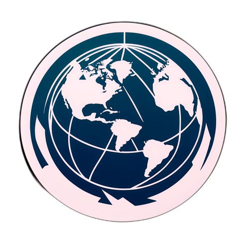 世界経済図表のスタイリッシュなステッカー