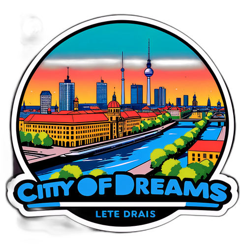Berliner Skyline mit TV-Turm und Spree