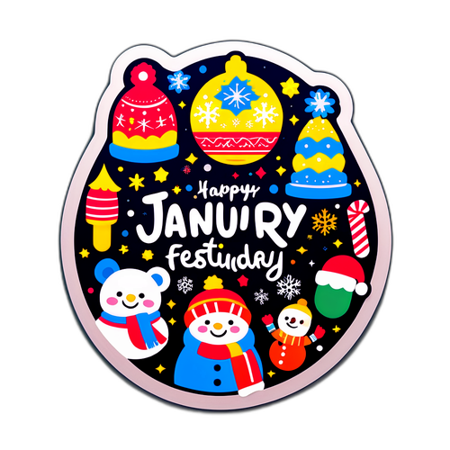 Stiker Ceria untuk Liburan Januari 2026