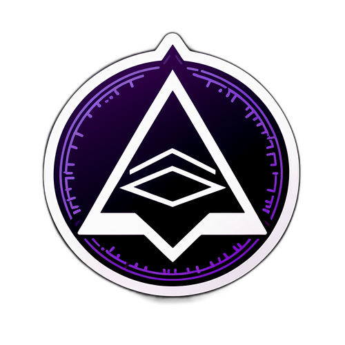 Techy Ethereum-klistermärke med kodsnuttar