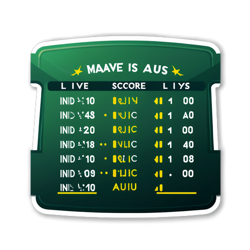 क्रिकेट स्कोरबोर्ड - IND बनाम AUS - लाइव स्कोर