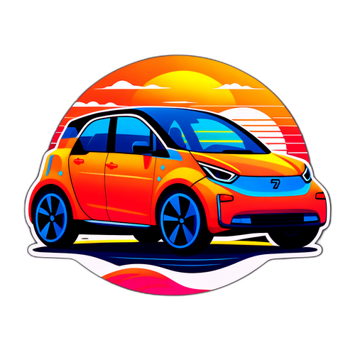 Σχεδίαση ηλεκτρικού αυτοκινήτου από τη Zeekr με εντυπωσιακές γραμμές και ηλιοβασίλεμα