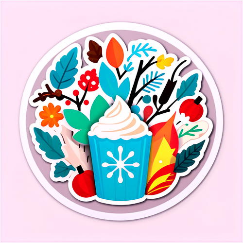 Cozy Seasons Movie Night Sticker