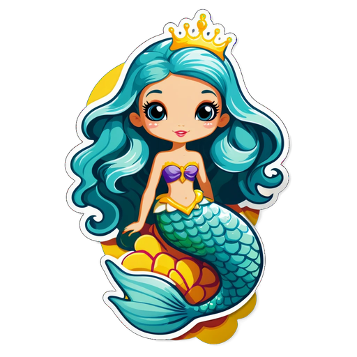 Mermaid Princess Sticker