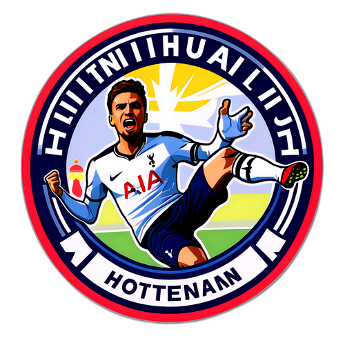 토트넘의 영웅적인 순간 기념 스티커 디자인