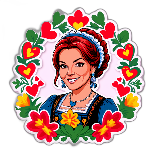 Andrea Berg im traditionellen österreichischen Outfit