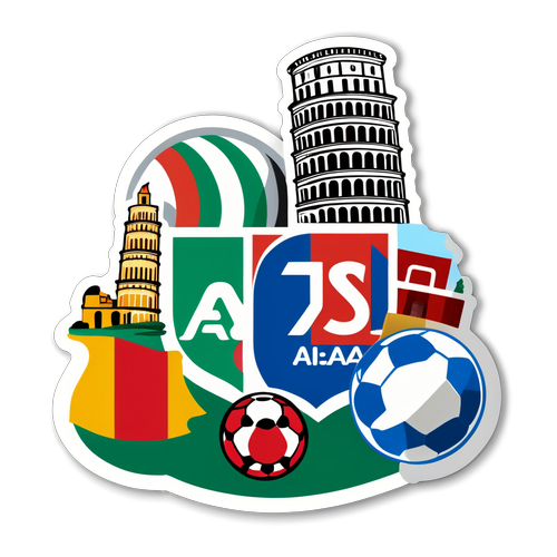 Serie A-logo med italienske landemerker