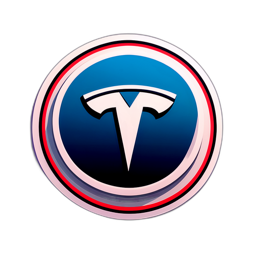 테슬라 혁신 기술을 상징하는 스티커