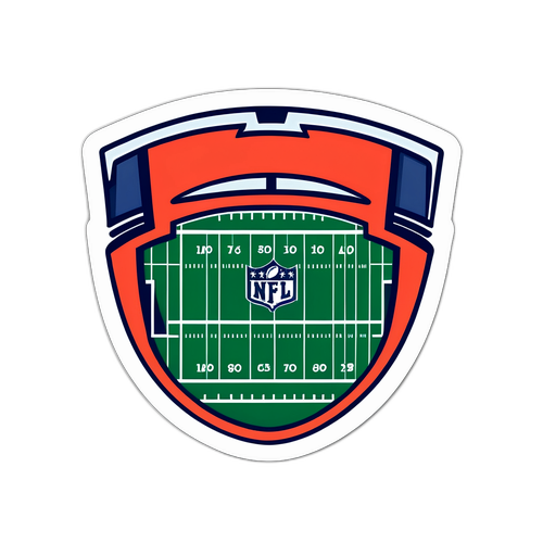 Stylisierter Fußballfeld-Aufkleber für die NFL