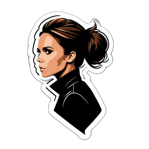Eleganter Aufkleber von Victoria Beckham in glamouröser Mode