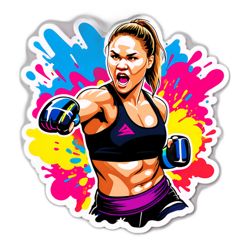 Autocollant de Ronda Rousey en action