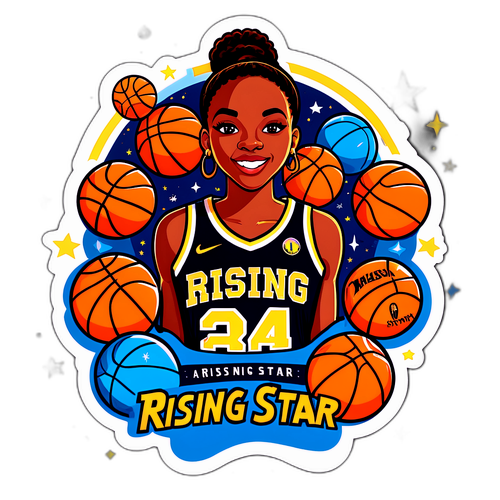 Rising Star Basketball Sticker