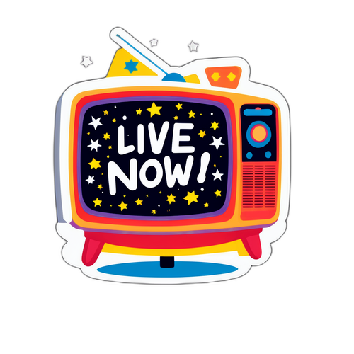 TV Dummy cu mesajul 'Live Now'