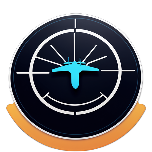 Stiker Radar Penerbangan Sleek